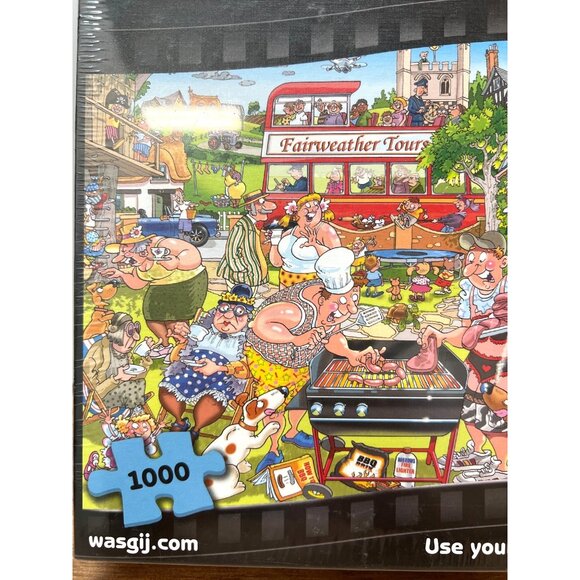 Wasgij Mystery Puzzle 15 A Typical British BBQ 1000 Pieces By Jumbo - Picture 1 of 6
